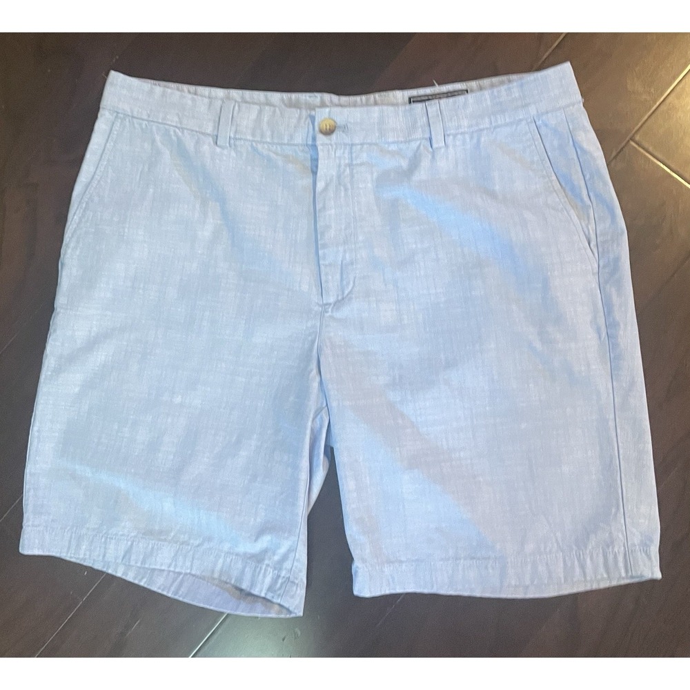Vineyard Vines Breaker Shorts Mens 40 Light Blue Cotton Textured Preppy Classic
